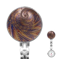 Swirl Fractal Fantasy Whirl Stainless Steel Nurses Watch