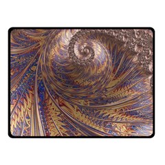 Swirl Fractal Fantasy Whirl Double Sided Fleece Blanket (Small) 