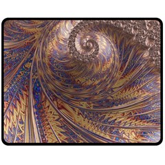 Swirl Fractal Fantasy Whirl Double Sided Fleece Blanket (Medium) 