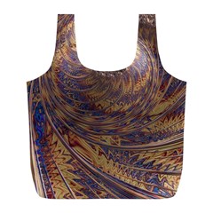 Swirl Fractal Fantasy Whirl Full Print Recycle Bag (L)