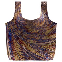 Swirl Fractal Fantasy Whirl Full Print Recycle Bag (XL)