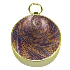 Swirl Fractal Fantasy Whirl Gold Compasses