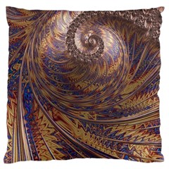 Swirl Fractal Fantasy Whirl Large Flano Cushion Case (One Side)