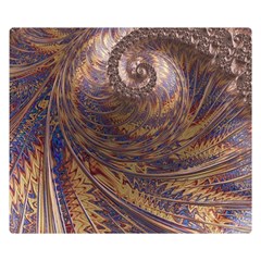 Swirl Fractal Fantasy Whirl Double Sided Flano Blanket (Small) 