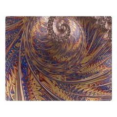 Swirl Fractal Fantasy Whirl Double Sided Flano Blanket (Large) 