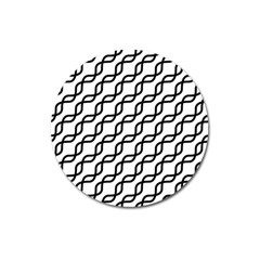 Diagonal Stripe Pattern Magnet 3  (round) by Pakrebo