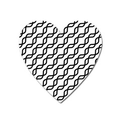 Diagonal Stripe Pattern Heart Magnet by Pakrebo