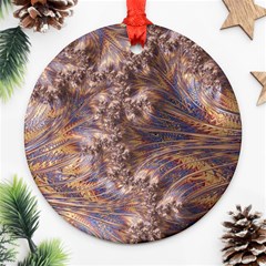 Puckered Fractal Artwork Design Ornament (round) by Pakrebo