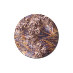 Puckered Fractal Artwork Design Magnet 3  (round) by Pakrebo