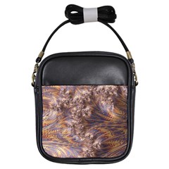 Puckered Fractal Artwork Design Girls Sling Bag by Pakrebo