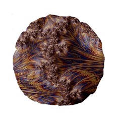 Puckered Fractal Artwork Design Standard 15  Premium Round Cushions by Pakrebo