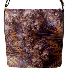 Puckered Fractal Artwork Design Flap Closure Messenger Bag (s) by Pakrebo