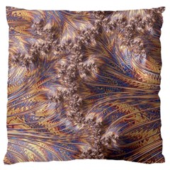 Puckered Fractal Artwork Design Large Flano Cushion Case (two Sides) by Pakrebo