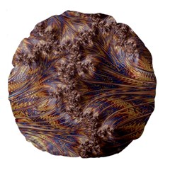 Puckered Fractal Artwork Design Large 18  Premium Flano Round Cushions