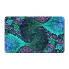 Ocean Green Sea Blue Fractal Art Magnet (rectangular) by Pakrebo