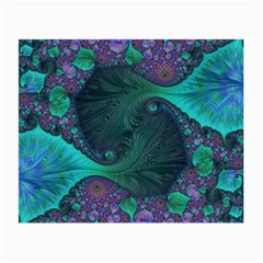 Ocean Green Sea Blue Fractal Art Small Glasses Cloth by Pakrebo