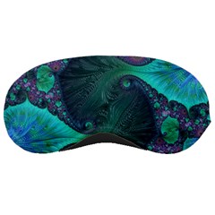 Ocean Green Sea Blue Fractal Art Sleeping Masks by Pakrebo