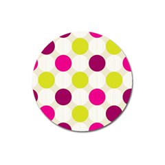 Polka Dots Spots Pattern Seamless Magnet 3  (round) by Pakrebo