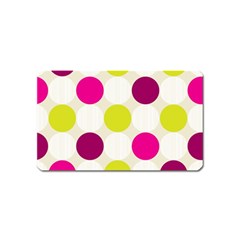 Polka Dots Spots Pattern Seamless Magnet (name Card) by Pakrebo