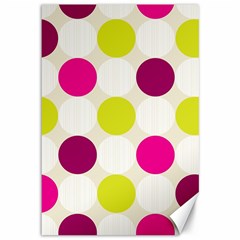 Polka Dots Spots Pattern Seamless Canvas 12  X 18  by Pakrebo