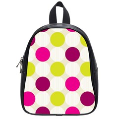 Polka Dots Spots Pattern Seamless School Bag (small) by Pakrebo