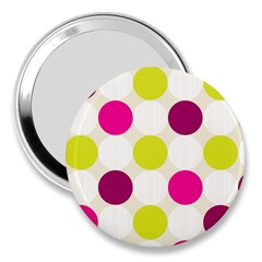 Polka Dots Spots Pattern Seamless 3  Handbag Mirrors by Pakrebo