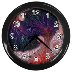 Fractal Art Artwork Design Wall Clock (black)