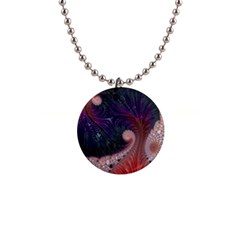 Fractal Art Artwork Design 1  Button Necklace