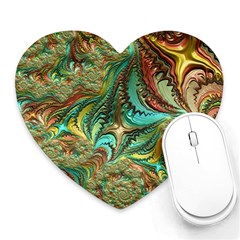 Fractal Artwork Pattern Digital Heart Mousepads by Pakrebo