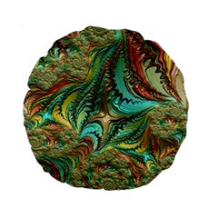 Fractal Artwork Pattern Digital Standard 15  Premium Round Cushions by Pakrebo