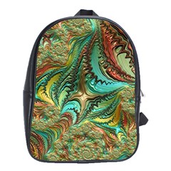 Fractal Artwork Pattern Digital School Bag (xl) by Pakrebo