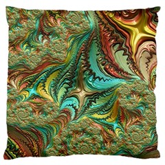 Fractal Artwork Pattern Digital Large Flano Cushion Case (two Sides) by Pakrebo