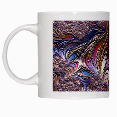 Fractal Artwork Pattern Digital White Mugs by Pakrebo