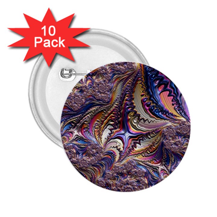 Fractal Artwork Pattern Digital 2.25  Buttons (10 pack) 