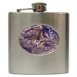 Fractal Artwork Pattern Digital Hip Flask (6 oz) Front