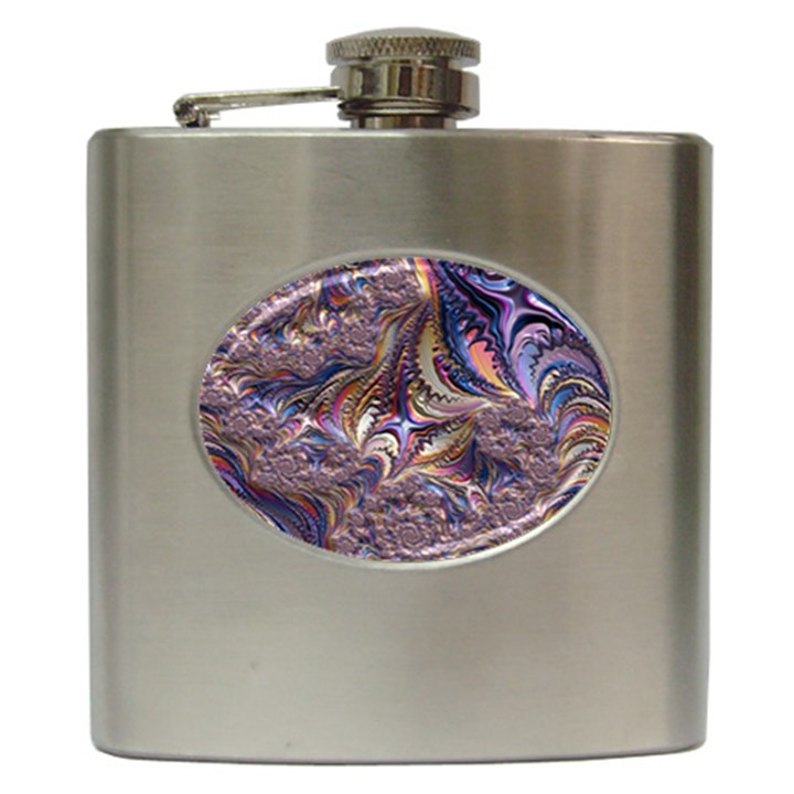 Fractal Artwork Pattern Digital Hip Flask (6 oz)