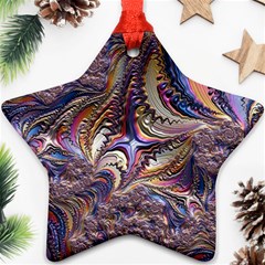 Fractal Artwork Pattern Digital Star Ornament (two Sides) by Pakrebo