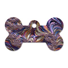 Fractal Artwork Pattern Digital Dog Tag Bone (two Sides) by Pakrebo