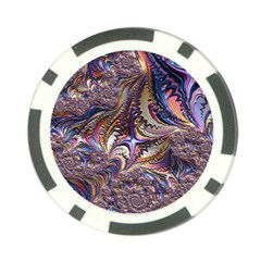 Fractal Artwork Pattern Digital Poker Chip Card Guard by Pakrebo