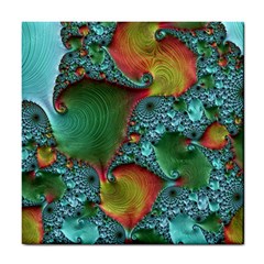 Fractal Art Colorful Pattern Tile Coasters