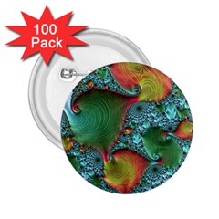 Fractal Art Colorful Pattern 2.25  Buttons (100 pack) 