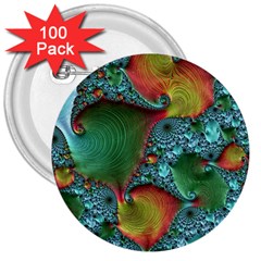 Fractal Art Colorful Pattern 3  Buttons (100 pack) 