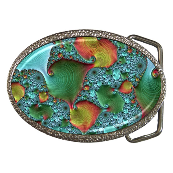 Fractal Art Colorful Pattern Belt Buckles