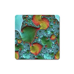 Fractal Art Colorful Pattern Square Magnet