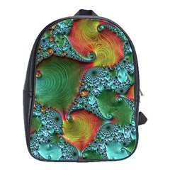 Fractal Art Colorful Pattern School Bag (Large)