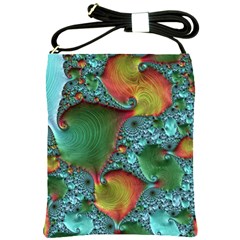 Fractal Art Colorful Pattern Shoulder Sling Bag