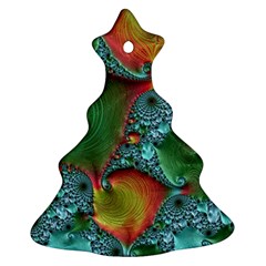 Fractal Art Colorful Pattern Christmas Tree Ornament (Two Sides)