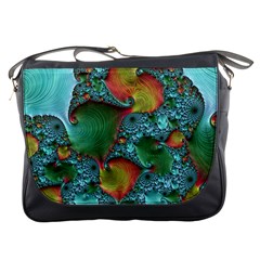 Fractal Art Colorful Pattern Messenger Bag