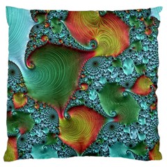 Fractal Art Colorful Pattern Large Cushion Case (Two Sides)