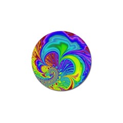 Fractal Neon Art Artwork Fantasy Golf Ball Marker by Pakrebo